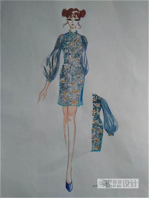 旗袍，创新设计-婚纱礼服设计-服装设计