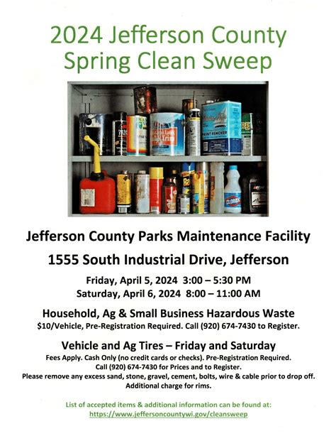 Jefferson County Clean Sweep - Fri. & Sat. - Whitewater Banner