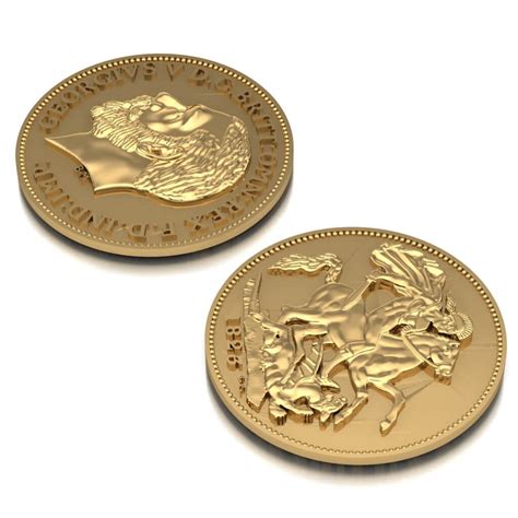 English Lira Gold - 3D Model by Jewelry