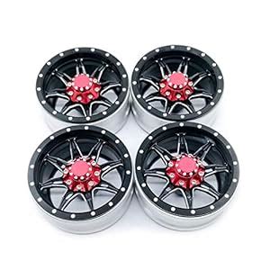 EDTara 4Pcs RC Cars Rock Crawler Metal Rims 1.9 Inches Beadlock for 1/ ...