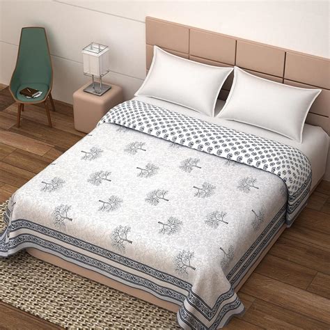 Buy BLOCKS OF INDIA Hand Block Printed Cotton,300 TC King Size ...