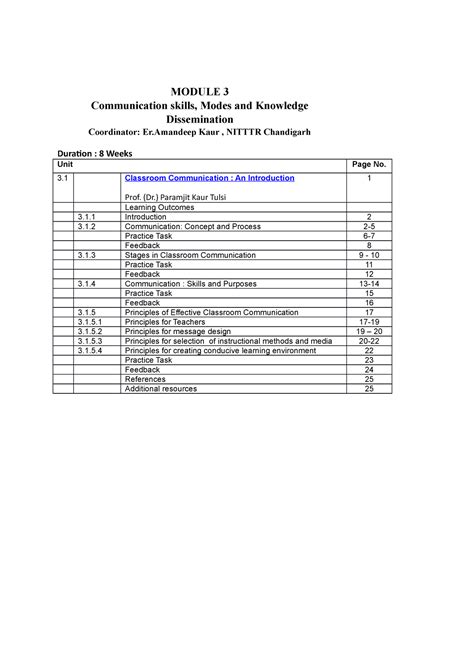 Module #3 UNIT WISE econtentupload - MODULE 3 Communication skills ...