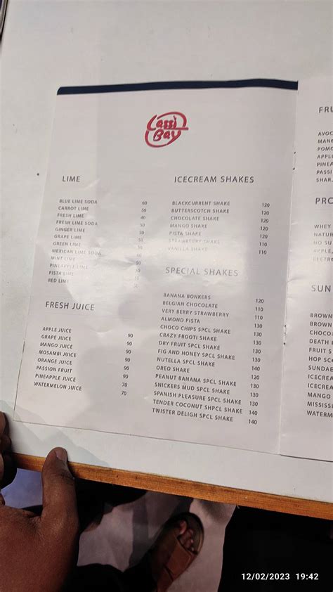 Menu at Kerala food hub, Thiruverumbur