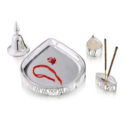 Buy Silver Pooja Thali Divine Set | Episode Silver