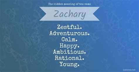 The hidden meaning of the name Zachary | Namious