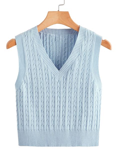 Cable knit cropped sweater vest – Artofit
