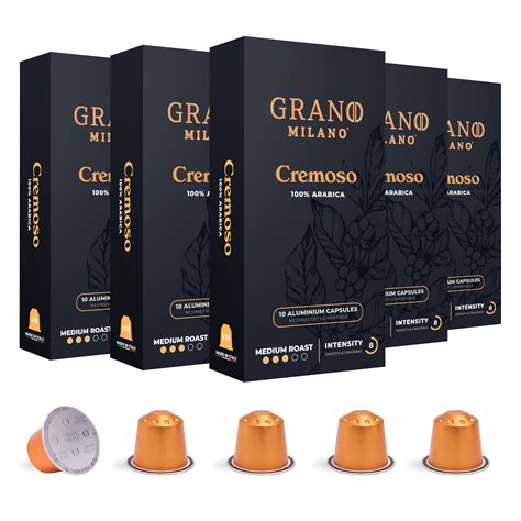 Buy Grano MilanoCremoso 50 Aluminium Coffee Pods Compatible with ...
