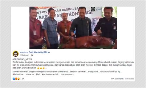 No, The Indonesian Government Is Not Encouraging Muslims To Eat Pork | BOOM