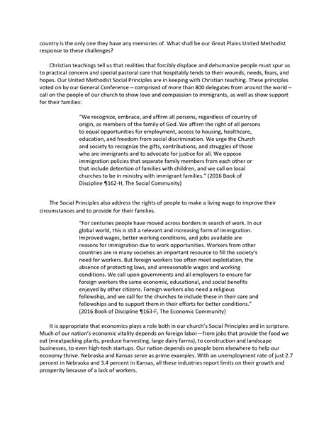 Bishop writes open letter about immigration issues