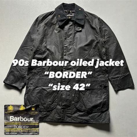 90s Barbour oiled jacket "BORDER" "size 42" 90年代 93年 バブアー オイルドジャケット ...