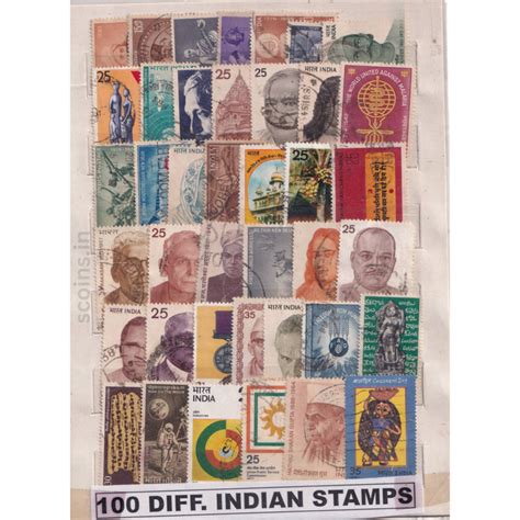 100 DIFF INDIAN STAMPS – SCOINS INDIA