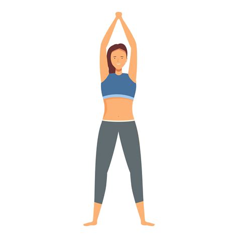 Young woman practicing yoga mountain pose 45494820 Vector Art at Vecteezy