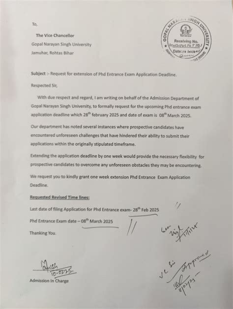 Last Date of Filling Application for PhD Entrance Exam | Gopal Narayan ...