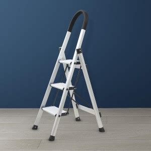 Plantex Premium Foldable Aluminium Ladder with Wide Anti Skid 3 Step ...