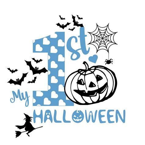 My First Halloween |PNG SVG| Pink and Blue| My 1st Halloween Svg, My ...