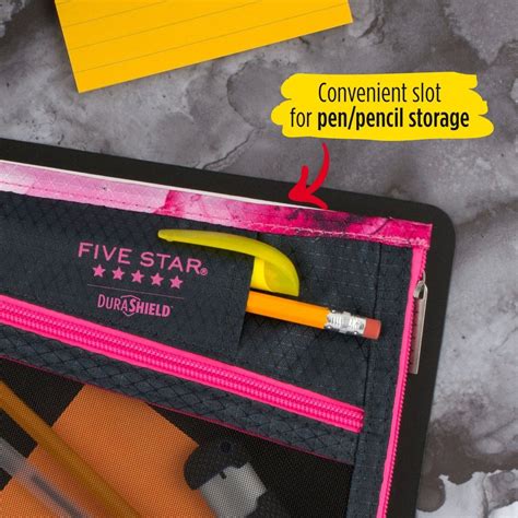 Mead Five Star Binder Pencil Pouch for 3 Ring Binder 2 Zipper Pockets ...