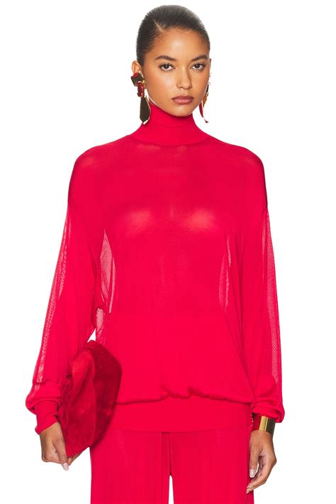 Helsa Madeira Turtleneck in Red | FWRD