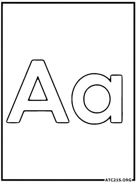 Free Letter A Coloring Pages Download | ATC21S