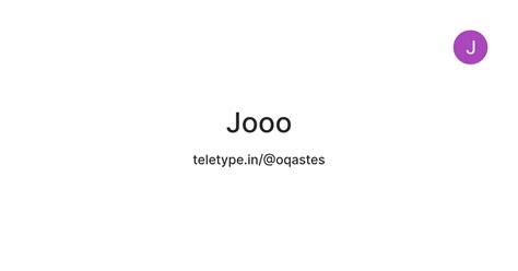 Jooo — Teletype