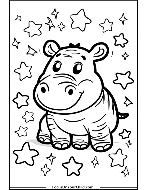 50+ Hippo Coloring Pages (Free PDF Printables)