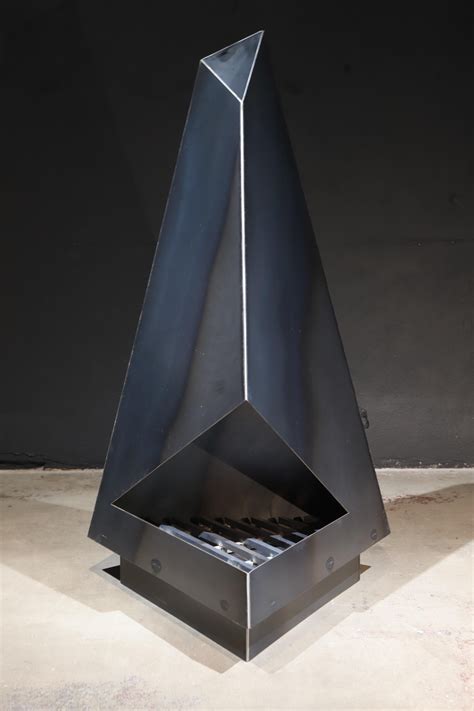 Steel Chiminea Fire Pit Outdoor Fireplace at 1stDibs | chimeneas ...