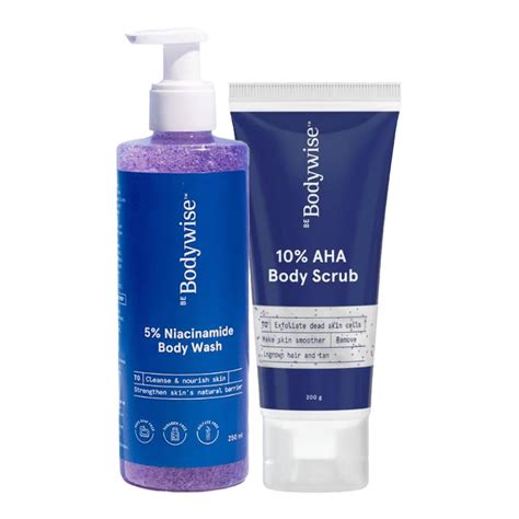 Buy Be Bodywise Summer Pack 5% Niacinamide Body Wash & 10% AHA Body ...