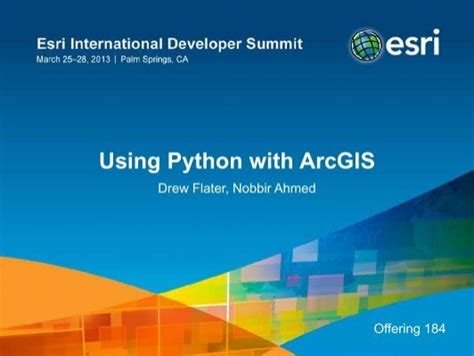 Using Python in ArcGIS 的图像结果