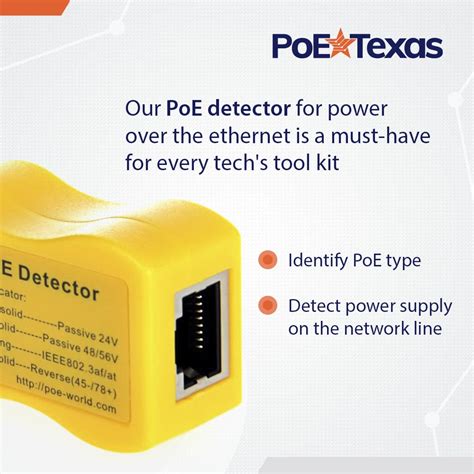 PoE Detector - PoE World Ethernet Cable Detector Test Tool for Method ...