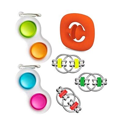 Buy iCool Newest Sensory Fidget Toy Set 6 PCS Pack with Simple Dimple ...