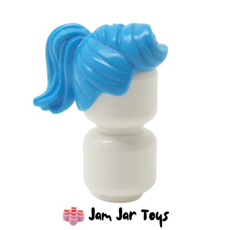 LEGO Dark Azure Hair Ponytail and Fringe FPH23