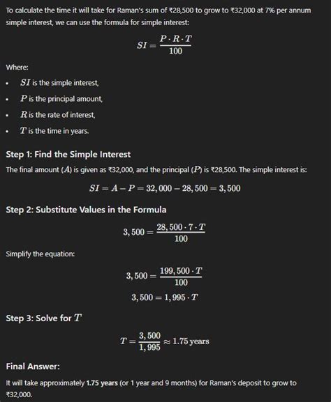 0.17: Raman deposited. at a interest. a sum of 28,500 rate of 7% per ...