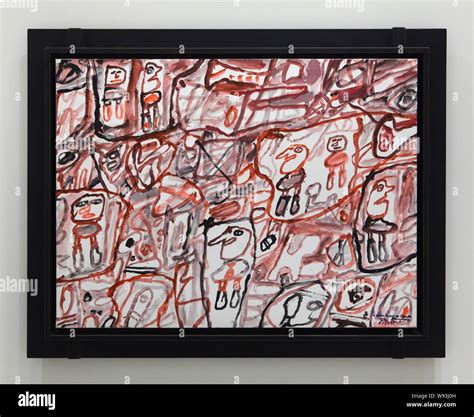 Painting 'Site with Seven Figures' by French modernist painter Jean ...