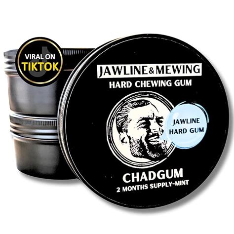 CHADGUM ™ Hard MEWING Jawline gum for Jawline Shaping and Full Face ...
