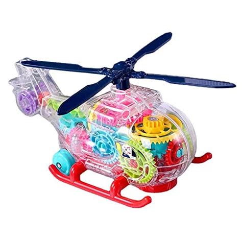 Goyal's Transparent Gear Helicopter Chopper 3D Concept Toy 360° Rotati