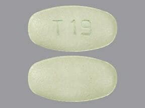 Pill Finder: T 19 Yellow Elliptical / Oval - Medicine.com