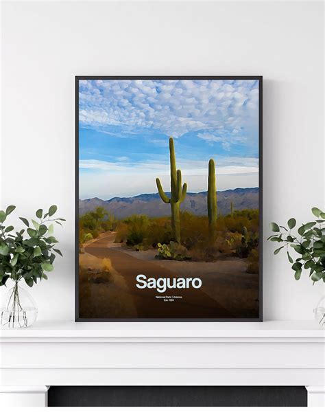 Buy Saguaro National Park Poster Saguaro Travel Print USA Online in ...