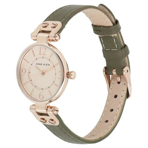 Buy Online Anne Klein Quartz Analog Rose Gold Dial Leather Strap Watch ...