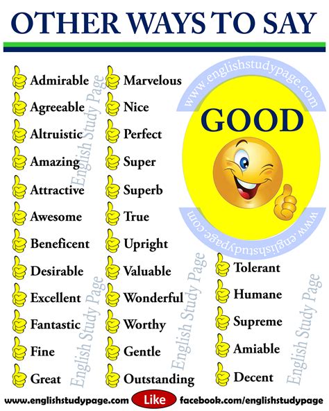 Other Words For Good