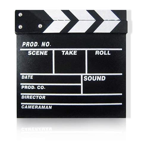 Buy Odowalker Clapper Board Black Clapperboard Clap-Stick Dry Erase Cut ...