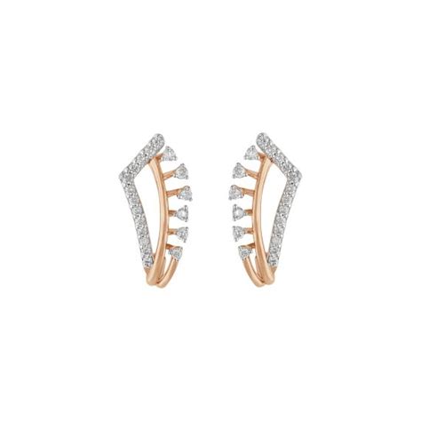 Buy Ravishing Rose Gold Diamond Earrings Online | ORRA