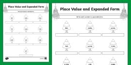 First Grade Place Value and Expanded Form Activity - Twinkl