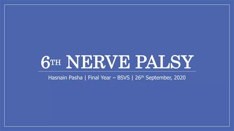 6th Nerve Palsy | PPTX