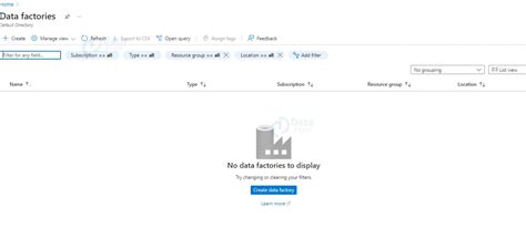 Create Azure Data/Factory 的图像结果