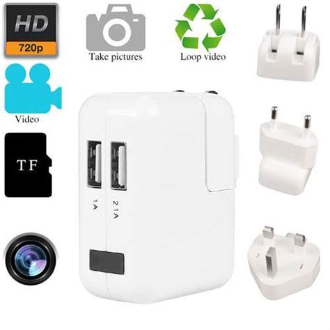 SAFETYNET Newest Spy Socket Plug Charger Camera USB Adapter Charger ...