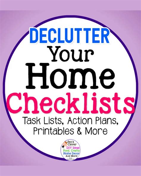 Declutter Home Checklist 的图像结果