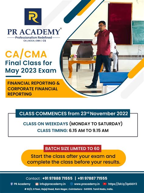 PR ACADEMY - TIME TABLE