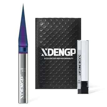 XDENGP 15 Degree V Groove Router Bit for CNC, Carbide V Groove Bit 0. ...