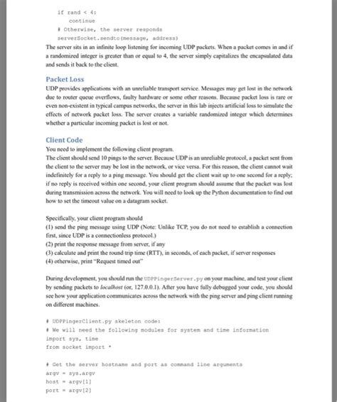 Image result for UDP Sockets and Pinger Python
