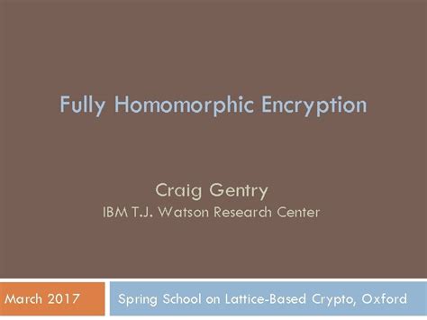 Image result for Homomorphic Encryption Algorithm Craig Gentry