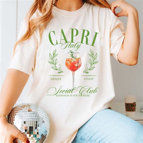 Capri Italy Social Club Comfort Color Tee | Comfort colors tee, Comfort ...